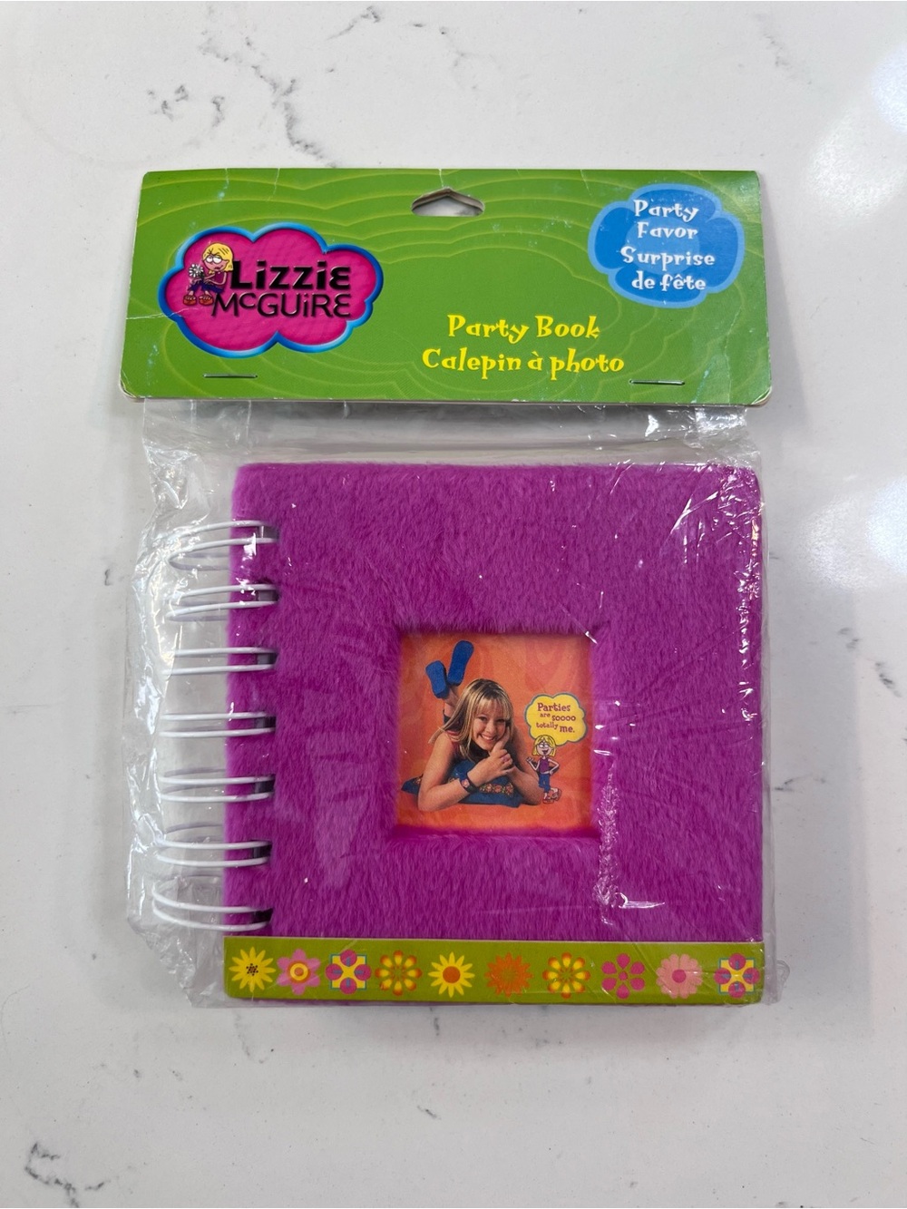 Disney Lizzie McGuire Vintage Pink Mini Fuzzy Party Book NEW
